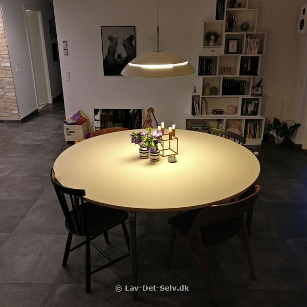 Rundt spisebord projekt på lav det selv.dk