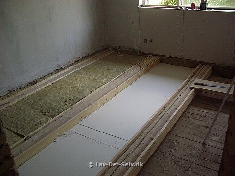 Opbygning til gulvvarme