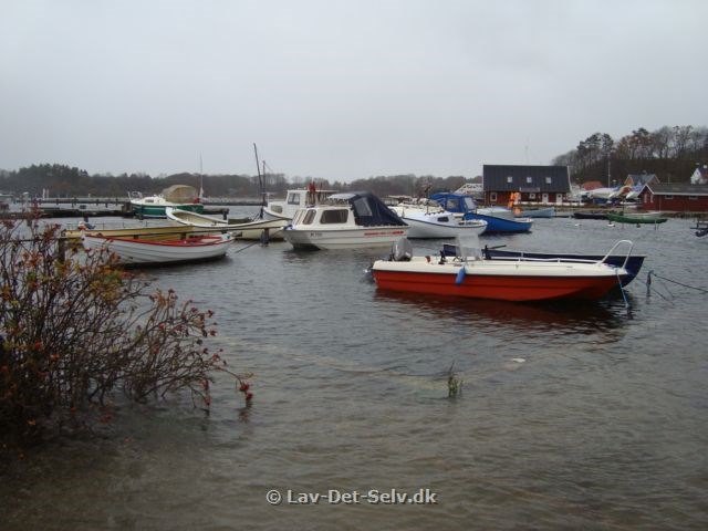 Oversvømmelse Mariager Havn