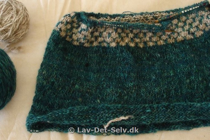 Hjemmespundet og hjemmestrikket sweater