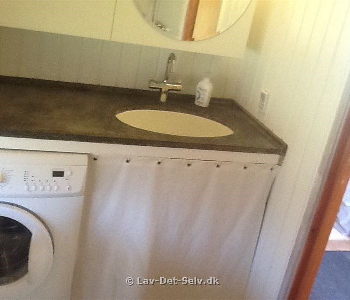 Betonbord med underlimet vask