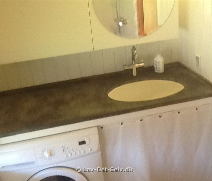 Betonbord med underlimet vask