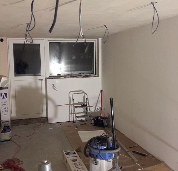 Garage til kontor  arbejdsrum