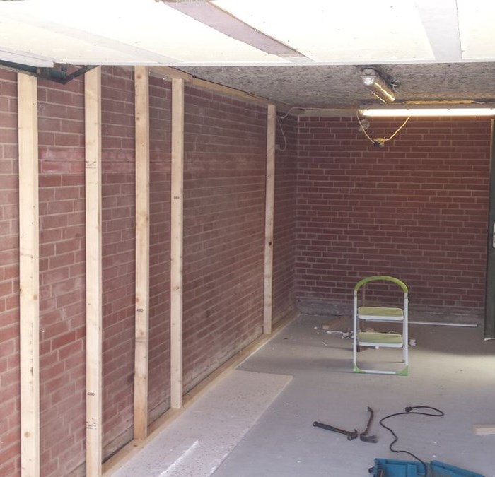 Garage til kontor  arbejdsrum
