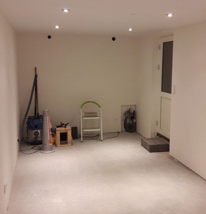 Garage til kontor  arbejdsrum