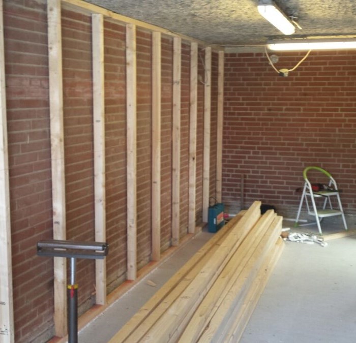Garage til kontor  arbejdsrum