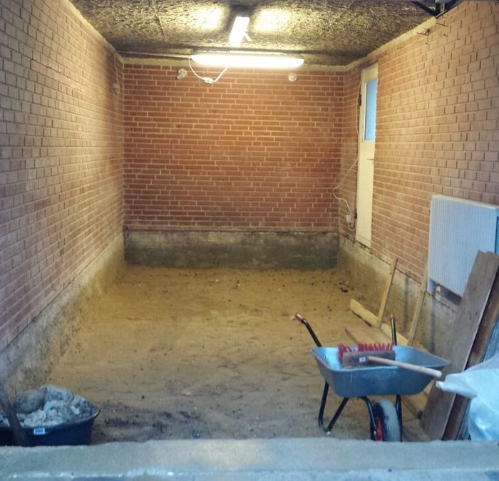 Garage til kontor  arbejdsrum