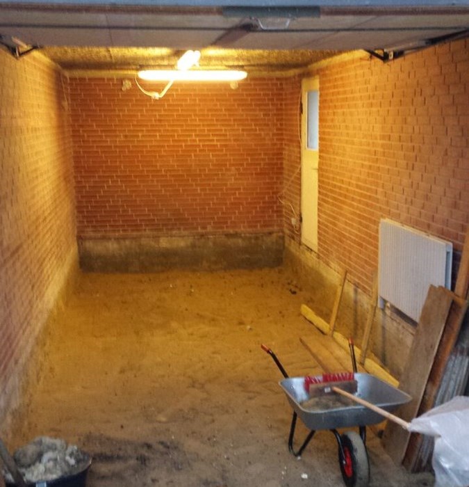Garage til kontor  arbejdsrum