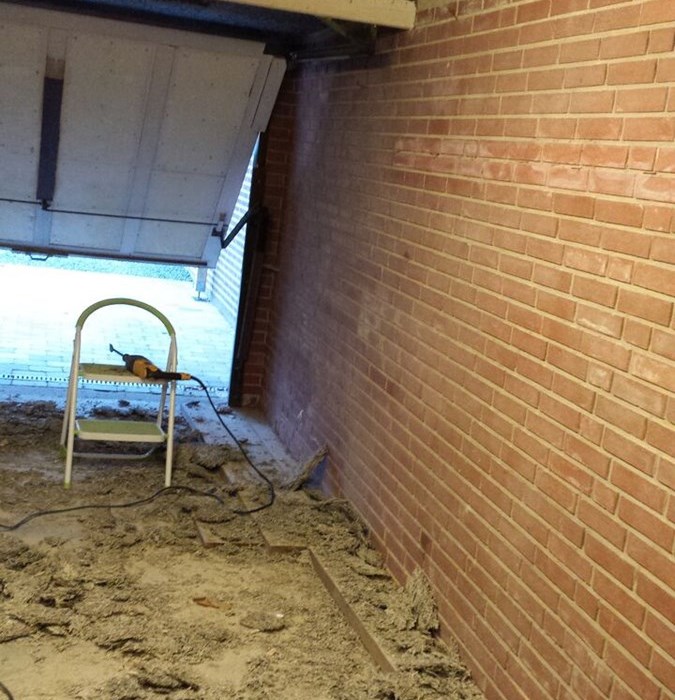 Garage til kontor  arbejdsrum
