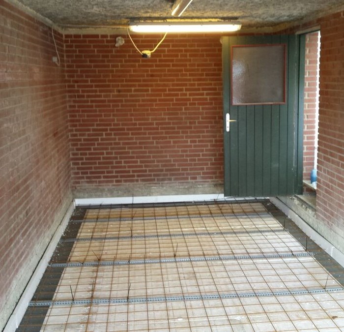 Garage til kontor  arbejdsrum