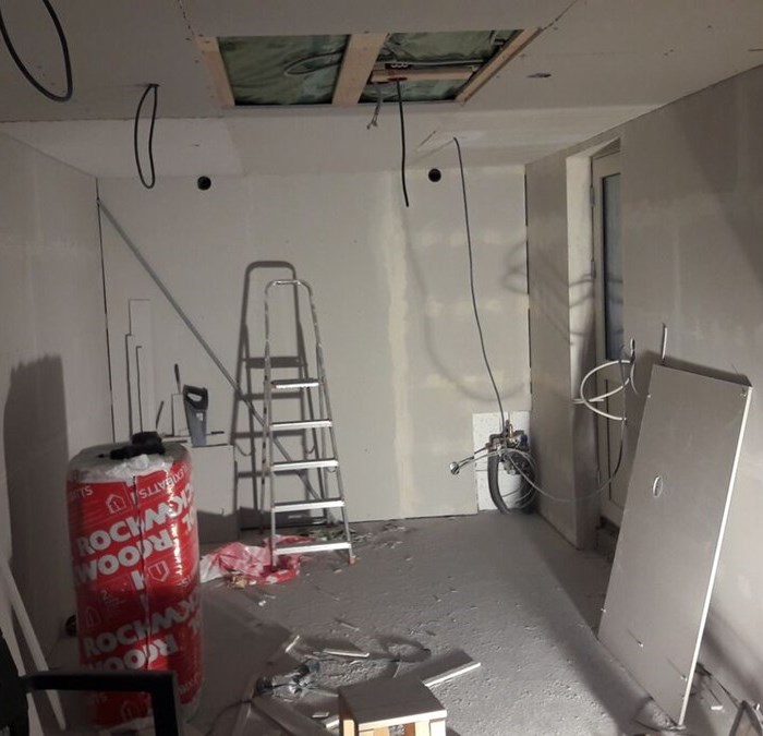 Garage til kontor  arbejdsrum