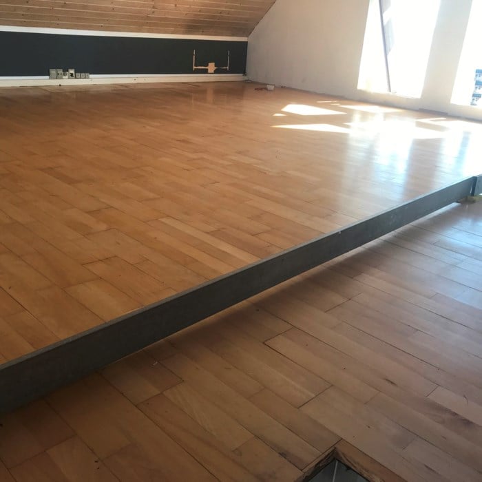 Skævt gulv på første sal