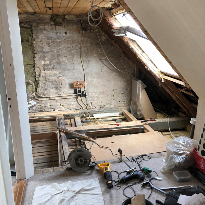 Renovering af badeværelse på 1. sal