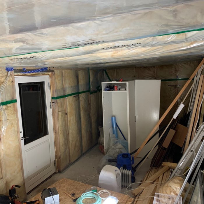 20m2 Isoleret skur på husgavl
