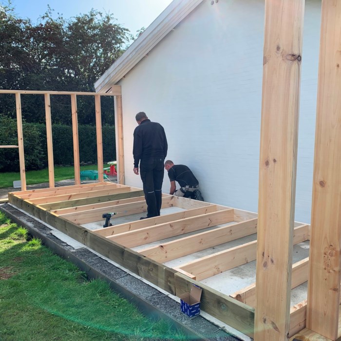 20m2 Isoleret skur på husgavl