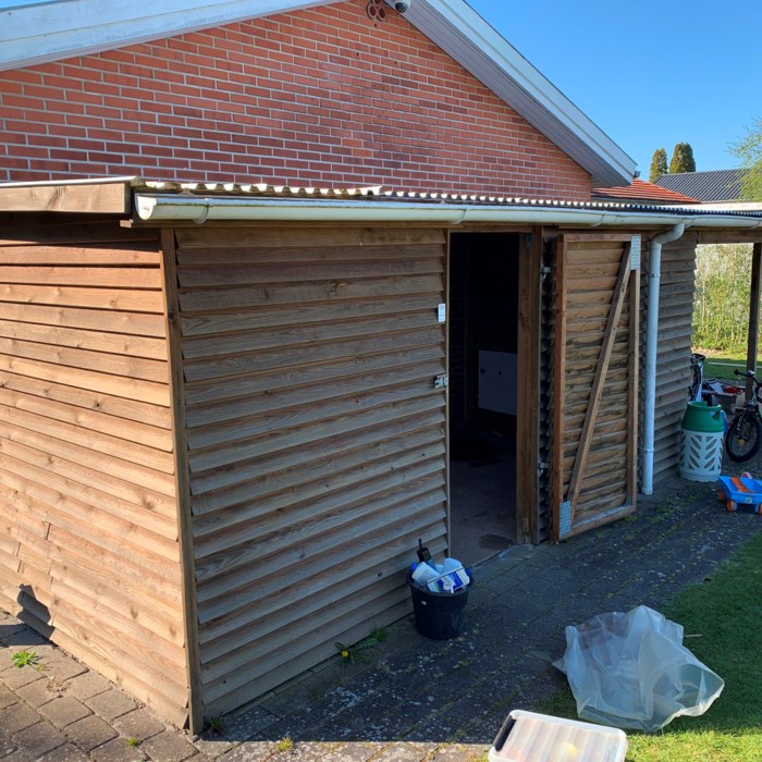 20m2 Isoleret skur på husgavl