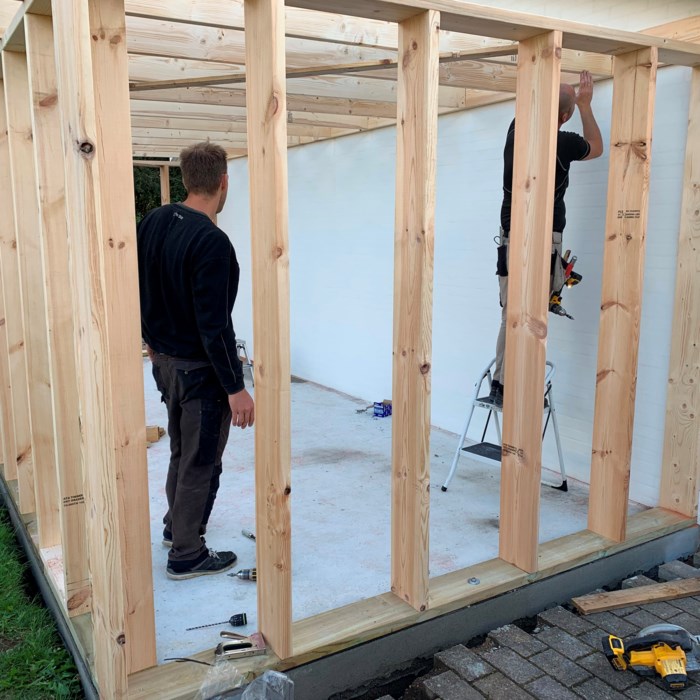 20m2 Isoleret skur på husgavl