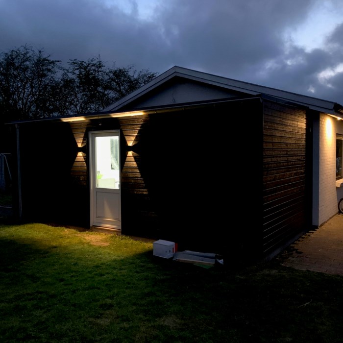 20m2 Isoleret skur på husgavl