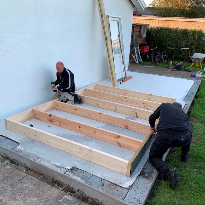 20m2 Isoleret skur på husgavl