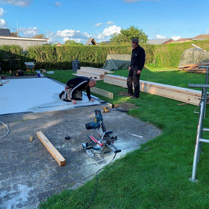 20m2 Isoleret skur på husgavl