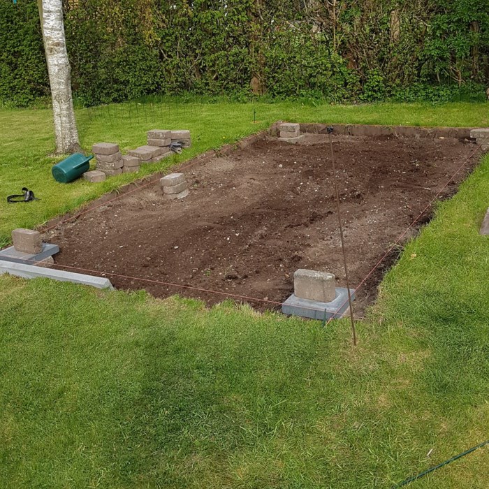 Terrasse med højbede