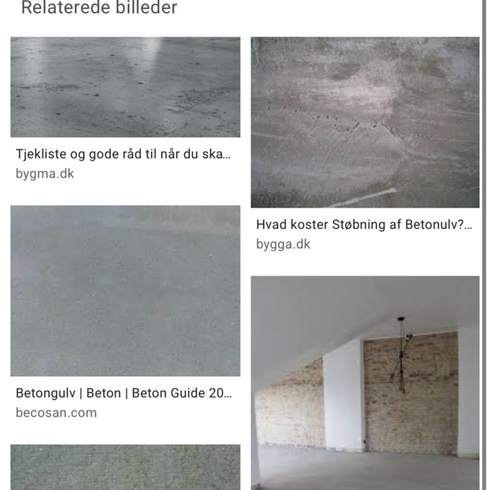 Opsætning af flisegulv på beton...