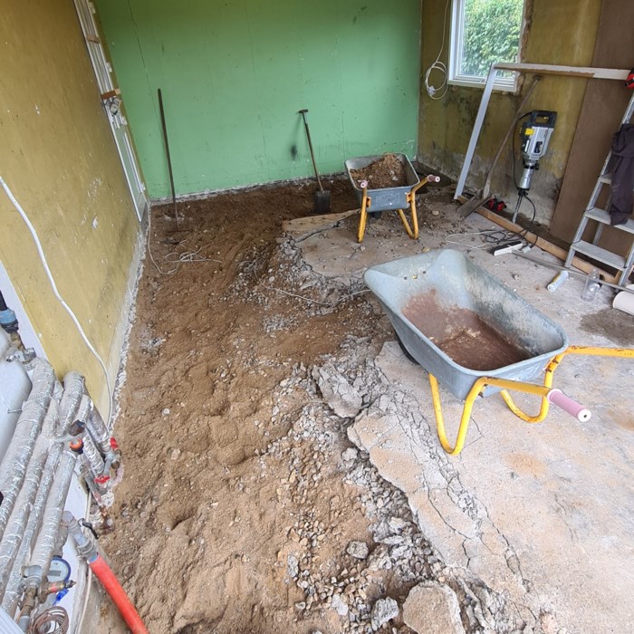 Tilbygning af garage Bryggers og to badeværelser
