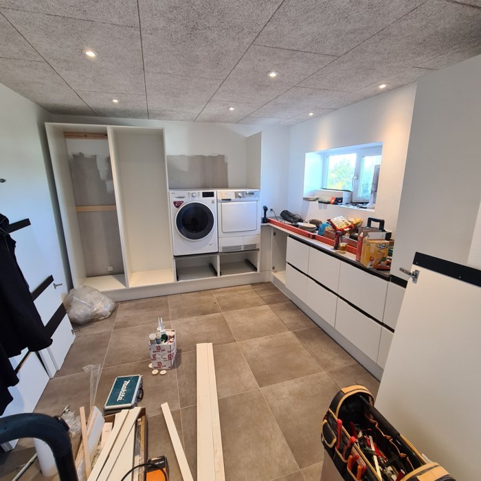 Tilbygning af garage Bryggers og to badeværelser