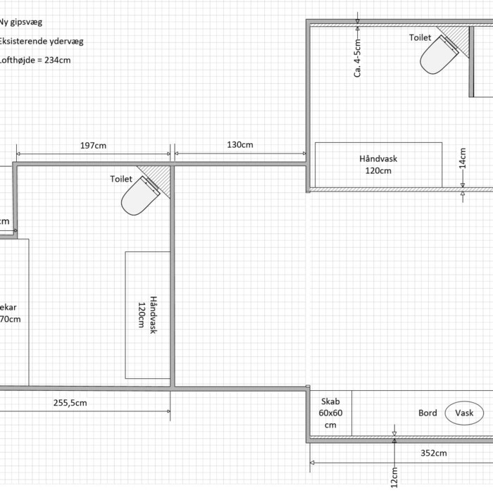 Tilbygning af garage Bryggers og to badeværelser