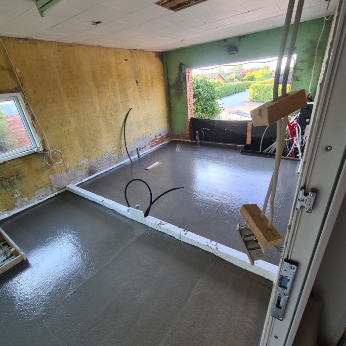 Tilbygning af garage Bryggers og to badeværelser