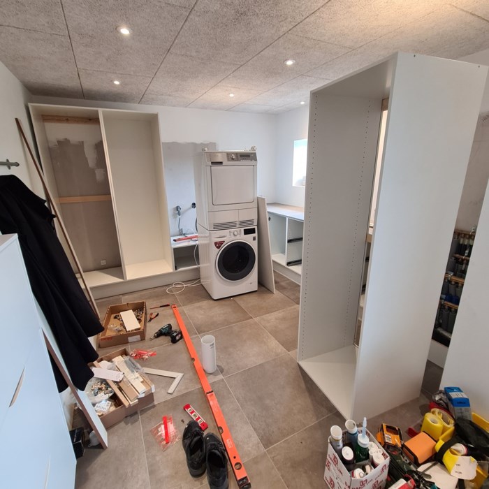 Tilbygning af garage Bryggers og to badeværelser