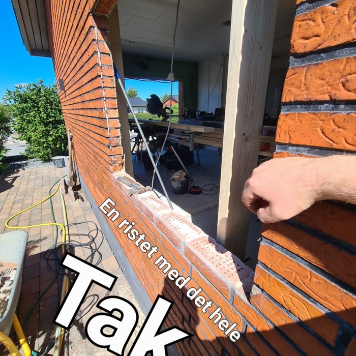 Tilbygning af garage Bryggers og to badeværelser