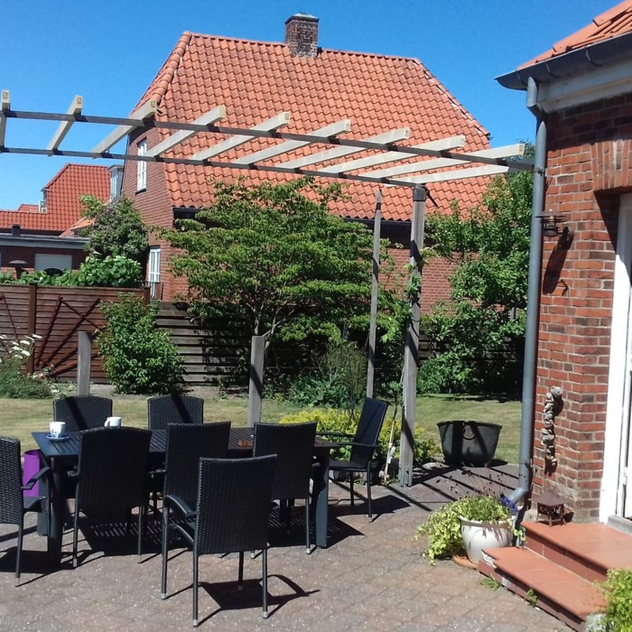 Espalie, overdække med blåregn