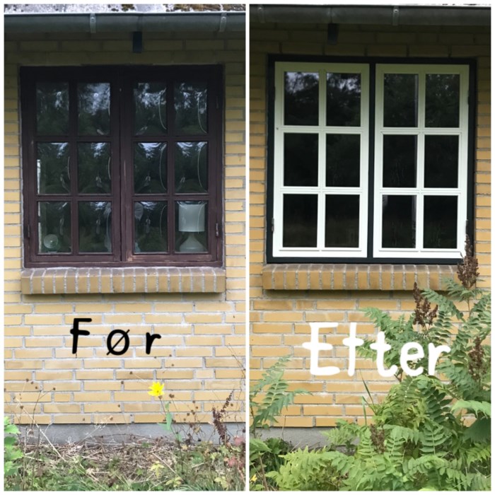 skifte glas og male gamle vinduer