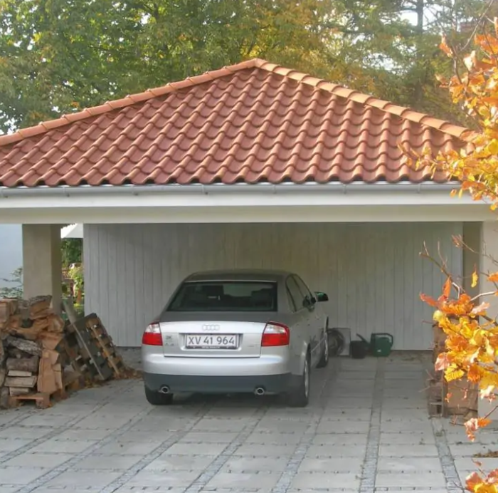 dimensionering af murede søjler til dobbelt carport