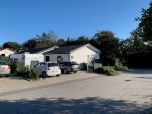 14m2 cykelskur på gavl af hus