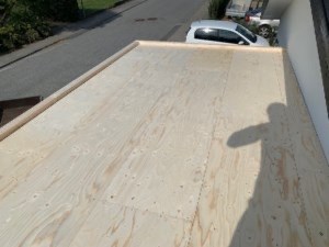 14m2 cykelskur på gavl af hus