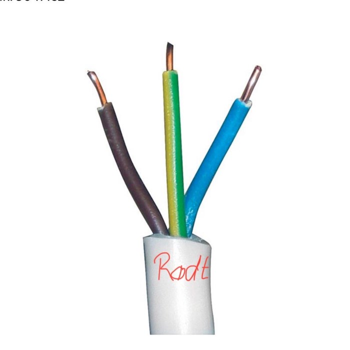 Rødt installationskabel
