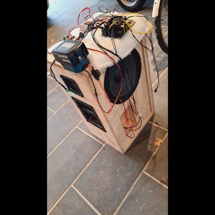 Hjemmelavet transportabel højtaler