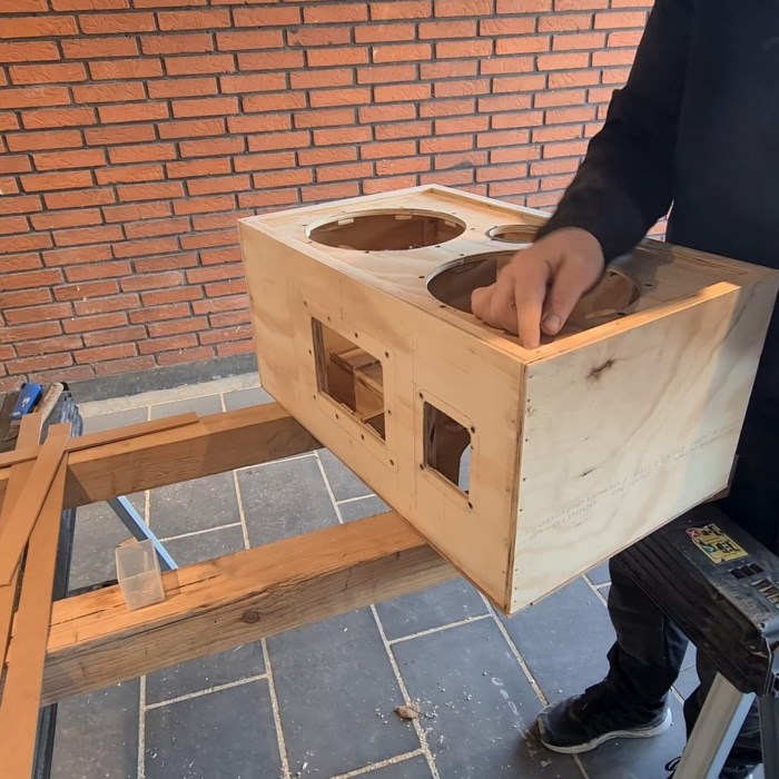 Hjemmelavet transportabel højtaler