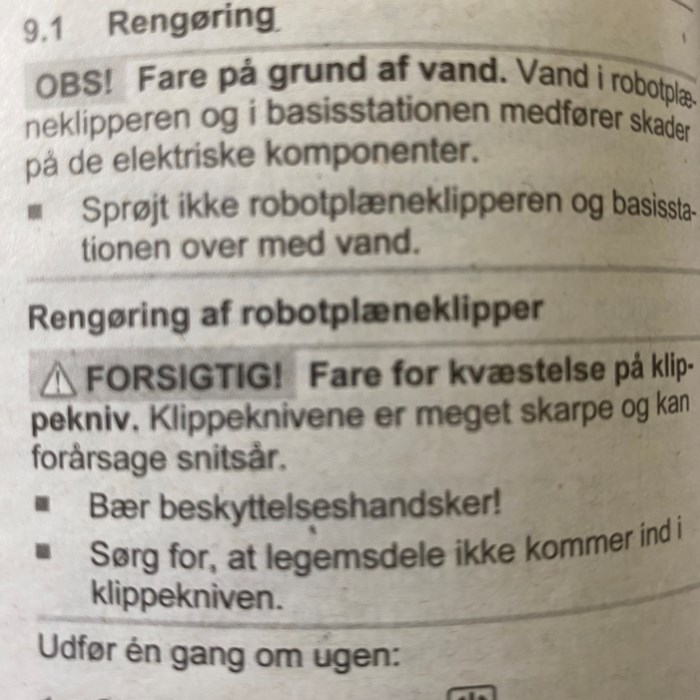 Robotplæneklipper - erfaringer og reparation